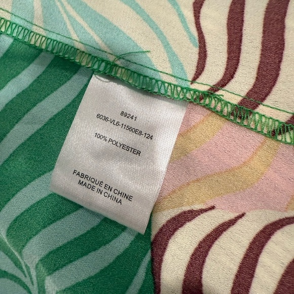 MELANIE LYNE Vibrant Sleeveless Palm Print Blouse Shirt Sz  8 - Picture 12 of 14